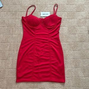Saint Genies Red Bodycon Dress